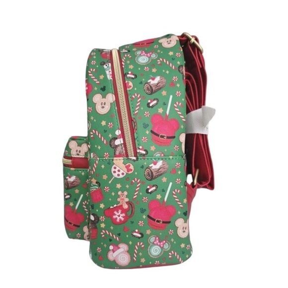 Loungefly Disney Mickey Mouse Holiday Sweets Treats Mini Backpack NWT - Picture 4 of 8